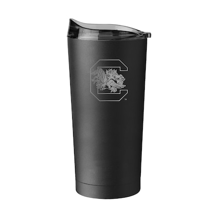 Logo Brands South Carolina 20oz Etch Powder Coat Tumbler 208-S20PT-BLK-9